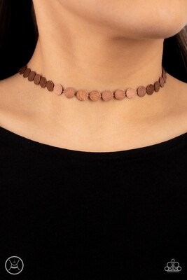 Flash Mob Flicker - Copper Choker Necklace