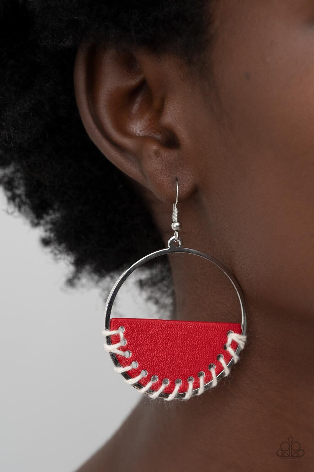 Lavishly Laid Back - Red/Creme Earring