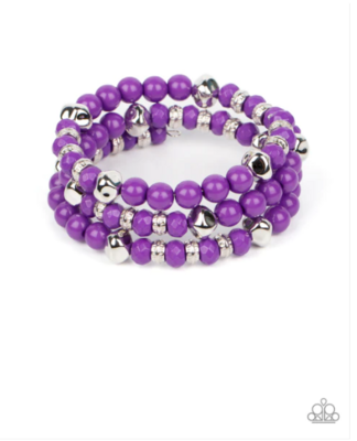 Vibrant Verve Purple Coil Bracelet