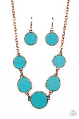 Santa Fe Flats - Blue/Copper Necklace