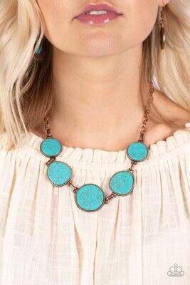 Santa Fe Flats - Blue/Copper Necklace