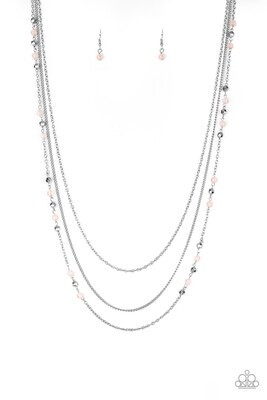 Colorful Cadence - Pink Necklace