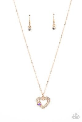 Bedazzled Bliss - Gold Multi Necklace