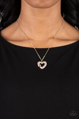 Bedazzled Bliss - Gold Multi Necklace