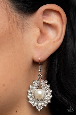 Crowns Required - White  Earring