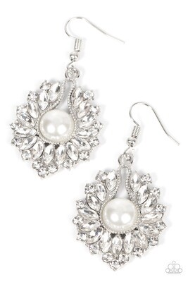 Crowns Required - White  Earring