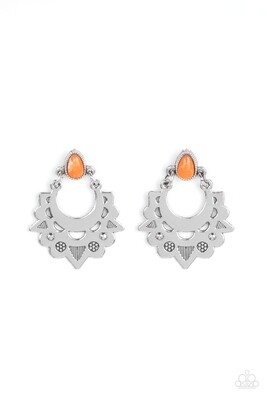 Earthy Zeal - Orange Earring