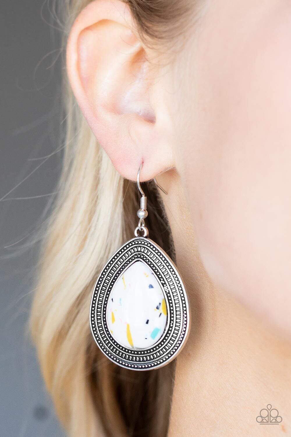 Terrazzo Tundra - White Multi Earring
