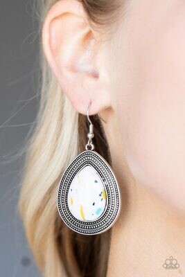 Terrazzo Tundra - White Multi Earring
