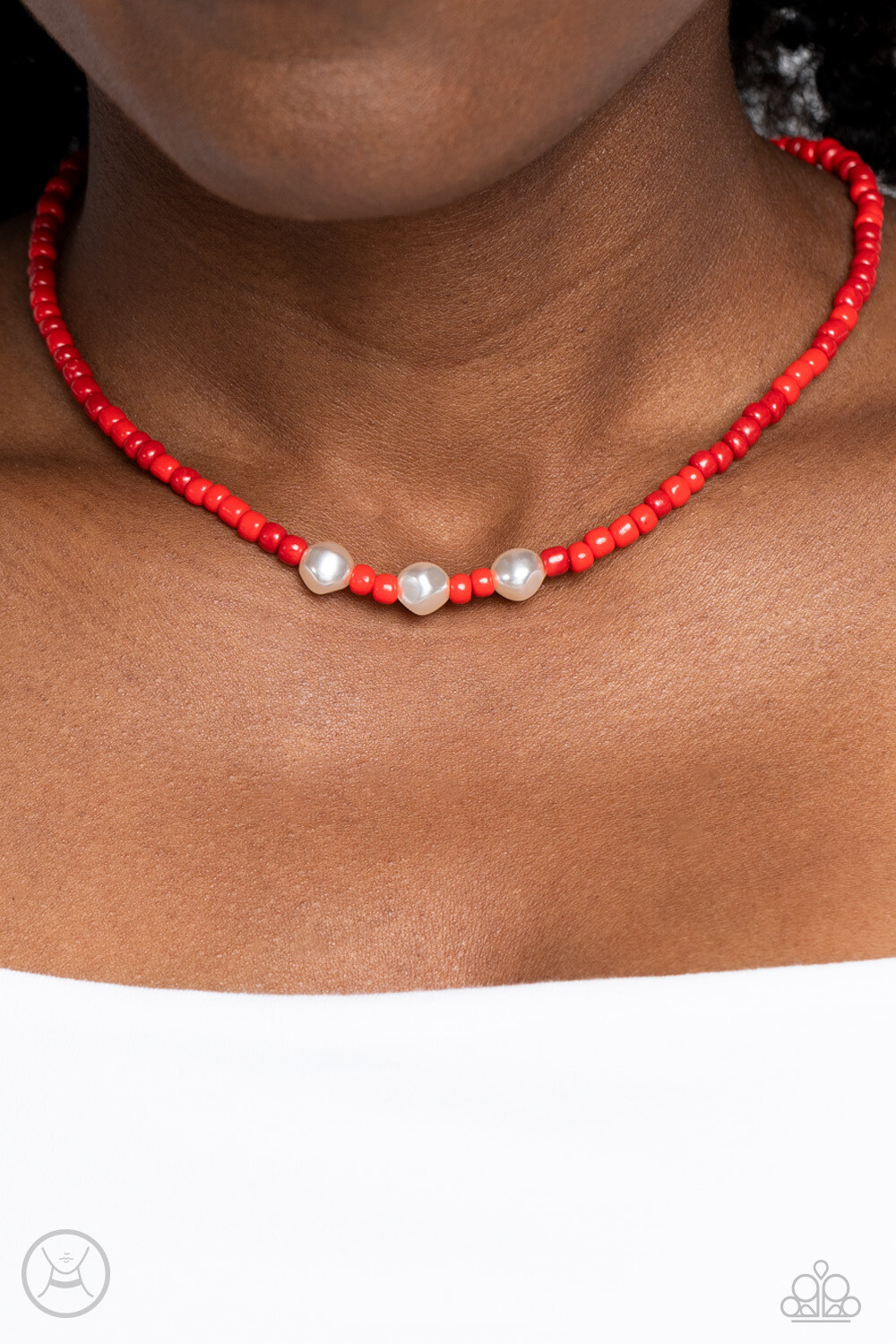 I Can SEED Clearly Now - Red Choker  Necklace