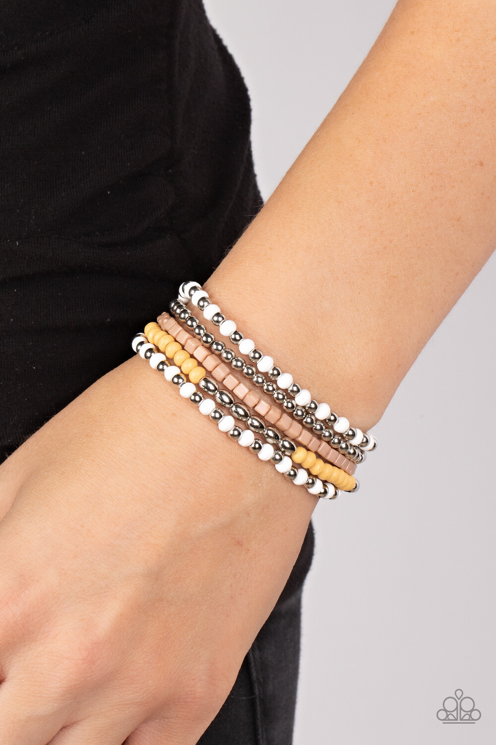 Adventure is Calling - Brown/Gold/White Bracelet