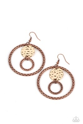 Mojave Metal Art - Multi Copper/Gold Earring