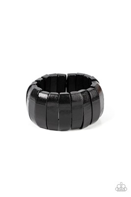 Boardwalk Bonanza - Black Wood Bracelet