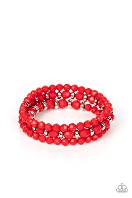 Its a Vibe - Red Coil Bracelet