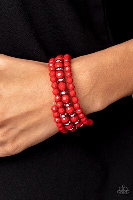Its a Vibe - Red Coil Bracelet