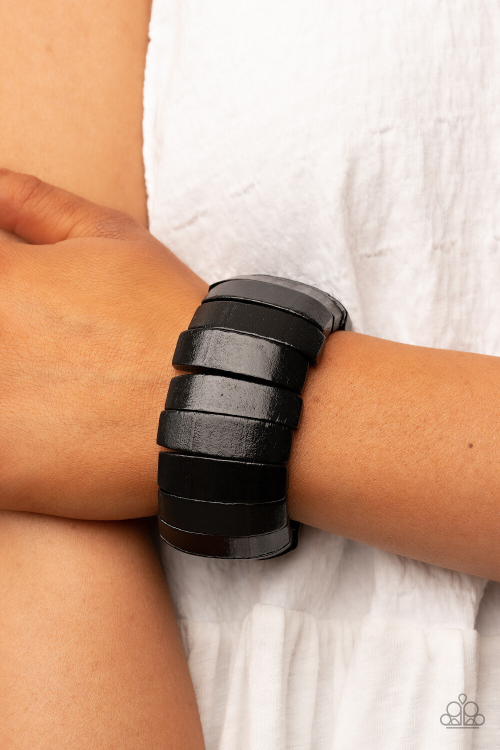 Boardwalk Bonanza - Black Wood Bracelet