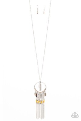 Dancing Dreamcatcher - Brown Necklace