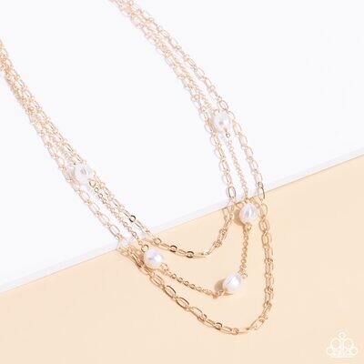Offshore Oasis - Gold Choker  Necklace