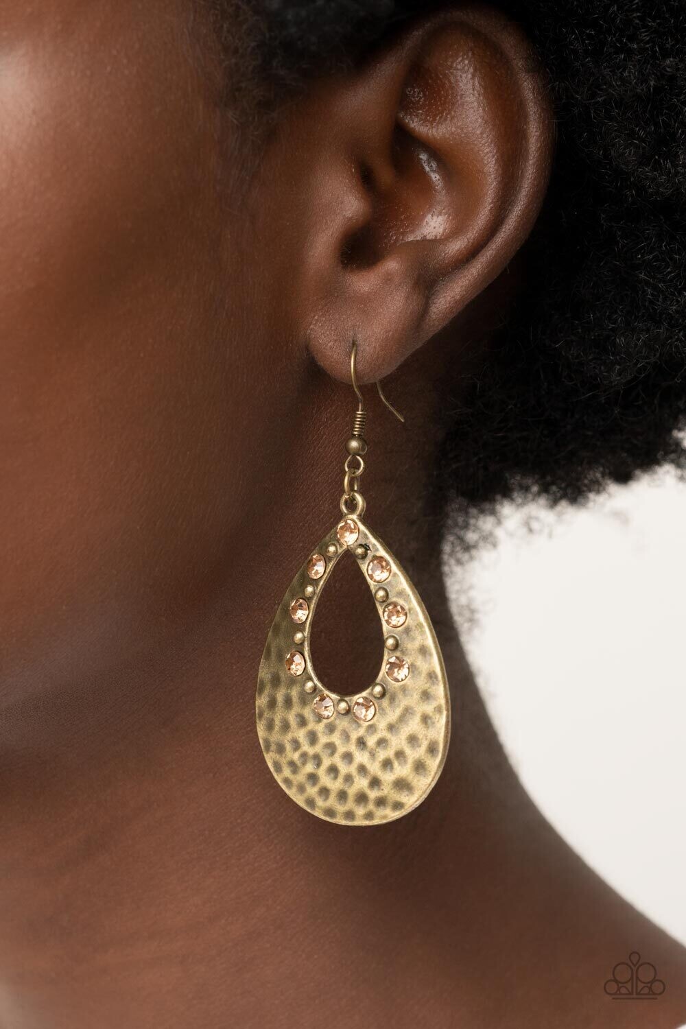 Terraform Twinkle - Brown/Brass Earring