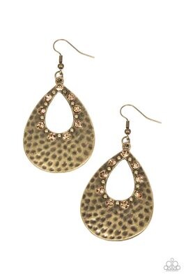 Terraform Twinkle - Brown/Brass Earring