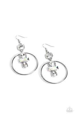 Geometric Glam - White Earring