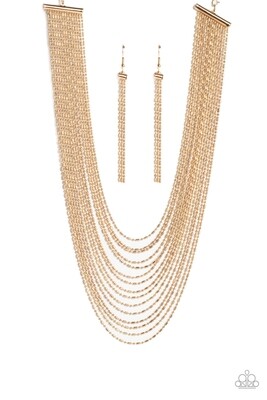 Cascading Chains - Gold Necklace