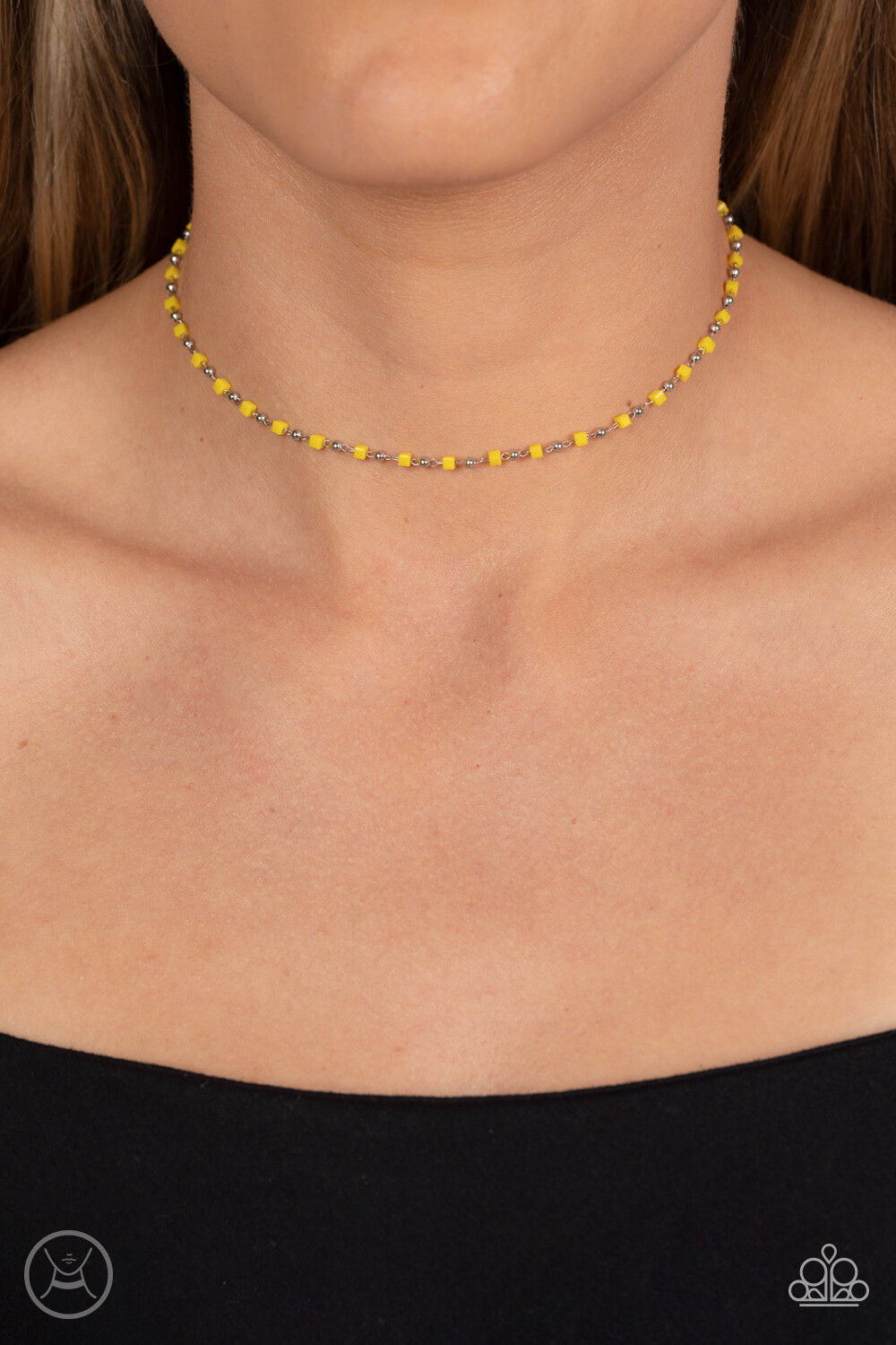 Neon Lights - Yellow Choker Necklace