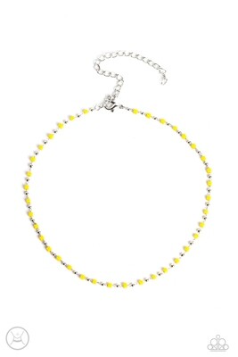 Neon Lights - Yellow Choker Necklace