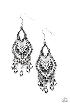 Dearly Debonair - White Earring