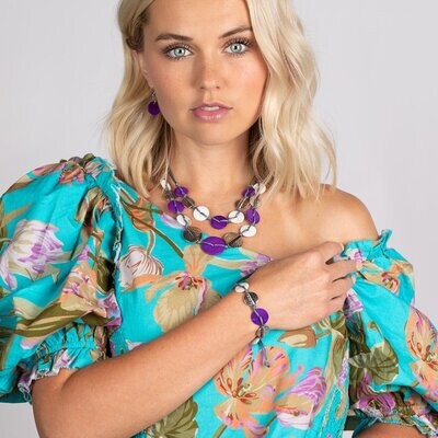 Barefoot Beaches - Purple Necklace