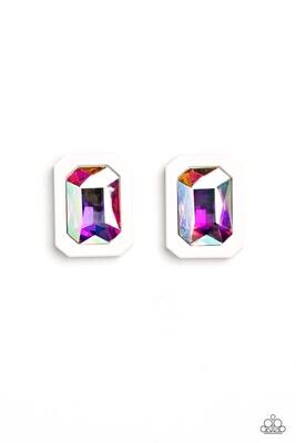 Edgy Emeralds - Multi  Earring