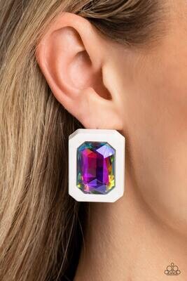 Edgy Emeralds - Multi  Earring