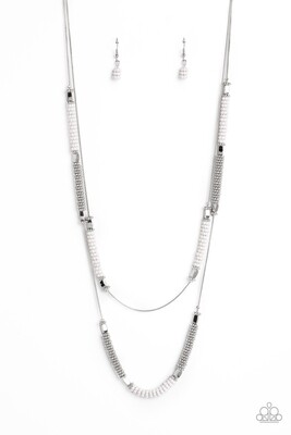 Caviar Chic - White Necklace