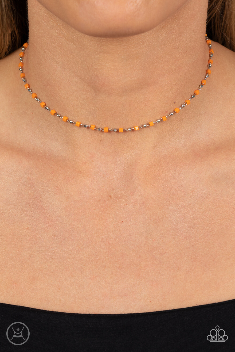 Neon Lights - Orange Choker Necklace