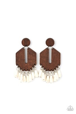 Western Retreat - White Earring