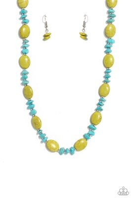 Stone Age Showcase - Green/Blue Necklace