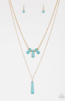 Basic Groundwork -Blue/Gold Necklace