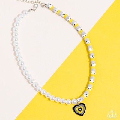 Precise Psychedelic - Black/Yellow Necklace