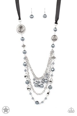 All The Trimmings - Black Blockbuster Necklace