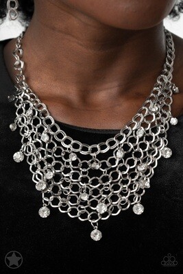 Fishing for Compliments - Blockbuster Silver Necklace