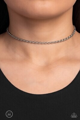 Glimmer of ROPE - Silver Choker Necklace