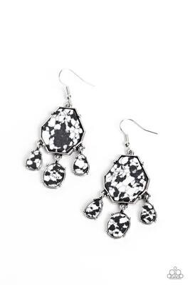Organic Optimism - Black/White Earring