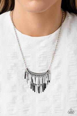 Cue the Chandelier - Silver Necklace