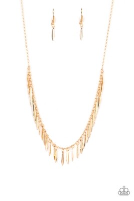 Striking Sheen - Gold Necklace