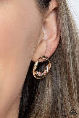 Imperfect Illumination - Multi Gold Earring