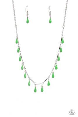 Drop-Dead Dance - Green Necklace