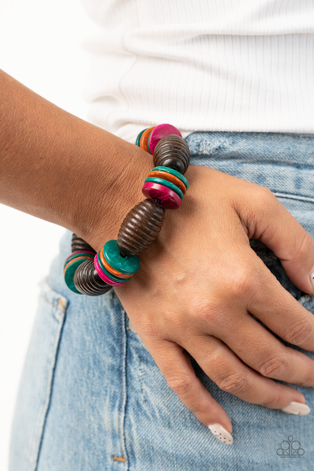 Caribbean Castaway - Multi Wood Bracelet