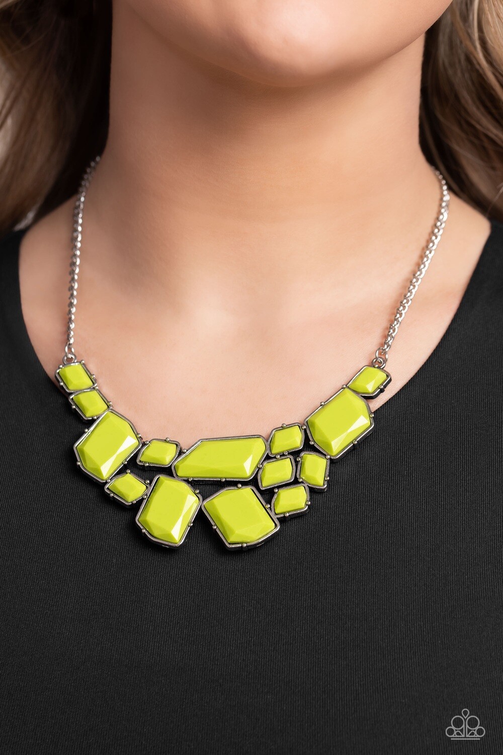 Energetic Embers - Green Necklace