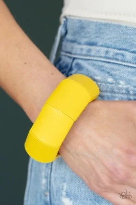 Coconut Cove -Yellow Wood Bracelet