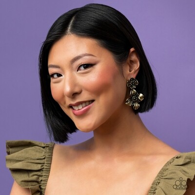 Gilded Grace - Brass Earring